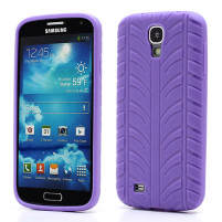 Силиконов гръб ТПУ за Samsung Galaxy S4 I9500 / S4 I9505 / S4 Value Edition I9515 автомобилна гума лилав